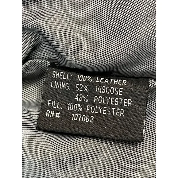 IZOD Men's Black Leather Jacket Full Zip Lined Size XL Classic Style - Picture 13 of 16